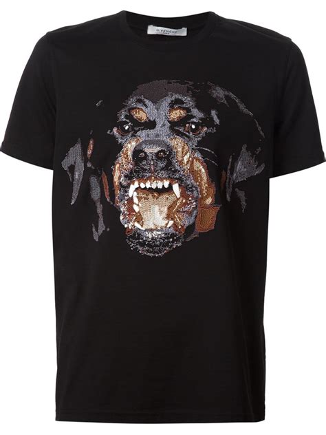 givenchy t shirt mens dog|Givenchy crew neck rottweiler.